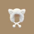 Skull Cap Winter Plush Hat Beanie Hat Ear Protection Hat Cat Ears Hat  Warm