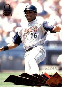 2000 Pacific Omega Copper Anaheim Angels Baseball Card #1 Garret Anderson /45