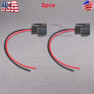 2PCS Wire Pigtail Female Y H9 Harness Head Light High Beam Socket Connector Plug - Picture 1 of 10