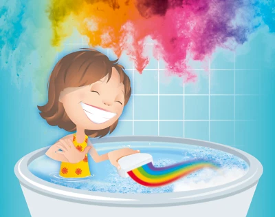SIMBA DICKIE VERTRIEBS GMBH Simba Glibbi Boom - zaubert Regenbogen in die Badewanne - ab 3 Jahre