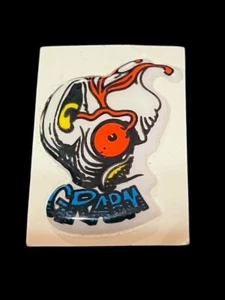 Grarm Alien Grabm Monster Puffy Sticker Decal Vtg Halloween Horror Taiwan brain - Picture 1 of 3