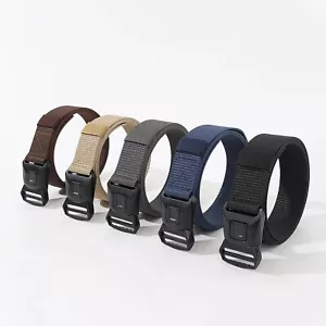 Quick Button Release Buckle Military Belt Strap Tactical Rigger Waistband - Picture 1 of 31