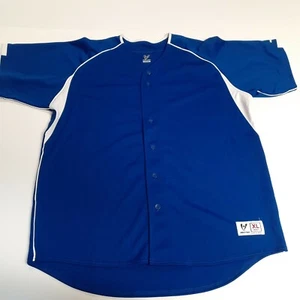 BLANK Blue Baseball Jersey HI Five Brand Adult XL - Picture 1 of 5
