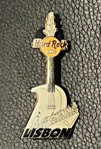 HARD ROCK CAFE Pin Badge LISBON Guitar Boat - Picture 1 of 2