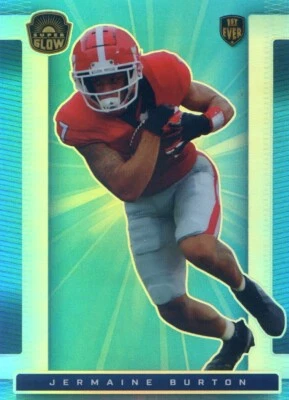 2021 Super Glow Sports Inaugural JERMAINE BURTON #33 1st Ever BLUE REFRACTOR - Image 1 of 2