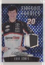 2016 Panini Prizm NASCAR Firesuit Fabrics Blue Flag Prizm /75 Erik Jones #EJ