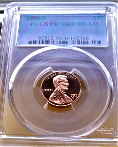 1993-S PCGS PR70 DCAM DEEP CAMEO RED LINCOLN CENT PENNY 1C Cover