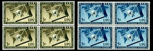 UN 1953 UPU, mapa del mundo, sobre, Mi.21, Bl. x4, montado sin montar o nunca montado - Imagen 1 de 1