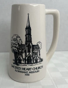 Sacred Heart Church Florissant Mo 1981 Souvenir Size Mug Vintage Rare Box H - Picture 1 of 7