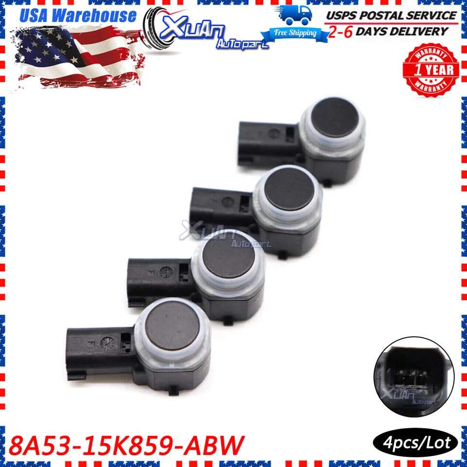 4X 8A5315K859AB For PDC Reverse Bumper Object Backup Car Parking Aid Sensor Ford - Image 1 of 4