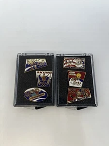 Warner Bros 1998 U.S Olympic Team Mascot Pins x6 Skating Snowboarding Hockey Taz - Picture 1 of 5
