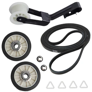 Amana NED4655EW1 Dryer Repair Kit Maintenance Belt Pulley Rollers - Picture 1 of 8