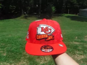 NEW KANSAS CITY CHIEFS NEW ERA 9 FIFTY SNAP BACK INK/PAINT TYE-DYE-ISH 2022 CAP! - Picture 1 of 17