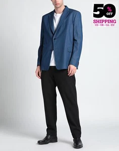 RRP €1350 VALENTINO Light Denim Blazer Jacket IT48 US38 M Wool Blend Blue - Picture 1 of 6