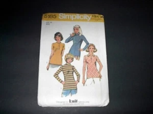 Simplicity Pattern 5185 Misses' Set of Tops for Knit Fabrics Only in 3 Styles 14 - Picture 1 of 3