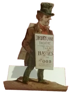 VICTORIAN 3D CARD STAND UP POSTER , DRURY LANE THEATRE , VICTORIAN SOUVENIR - Picture 1 of 8