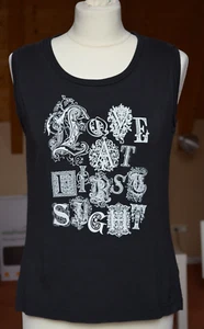 schwarzes T-Shirt mit Aufdruck Gr. 42 von s.Oliver - Bild 1 von 4