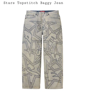 Supreme Stars Topstitch Baggy Jean - Picture 1 of 6
