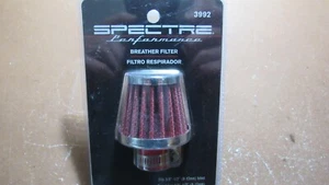 Spectre Performance Breather Filter 3992 Red Fits 3/8"-1/2" Tube - Bild 1 von 5