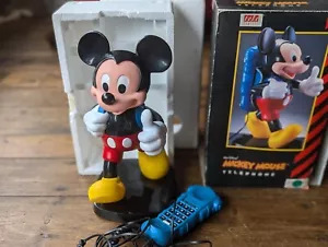 Mickey Mouse Telephone - Walt Disney Back Pack Mickey Tele Concept 90s boxed - Picture 1 of 11
