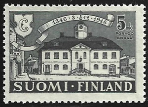 Finland #Mi331 MH 1946 Anniversary Porvoo Town Hall [254] - Picture 1 of 1