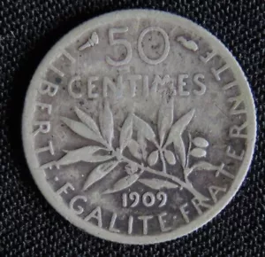 France 1909 50 Centimes (246) - Picture 1 of 2