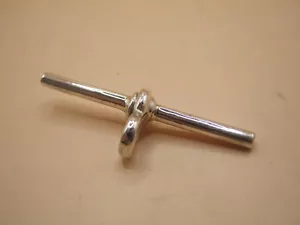 KLOBIGE Ersatz Silber abgeschrägte Kante T Bar für Albert / Taschenuhr Kette - Bild 1 von 4