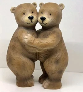 Estatua de osos abrazando amorosos lindos amantes de los osos idea de regalo oso adorno de coleccionista - Imagen 1 de 2