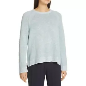 Eileen Fisher Blue Ivy Rundhals Bio Leinen Baumwolle Slub Pullover Gr. L - Bild 1 von 11