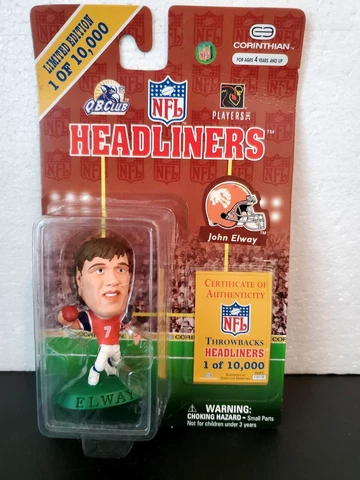 John Elway - Denver Broncos 1997 Corinthian NFL Headliner Football 3" Figure NIB Cover