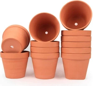 20X Planter Succulent Nursery Pots Clay Terracotta Pots Ceramic Pottery Cactus - Picture 1 of 15