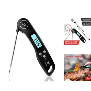Digital Fleischthermometer Grillthermometer mit Schnelllese LCD Sonde - Bild 1 von 2