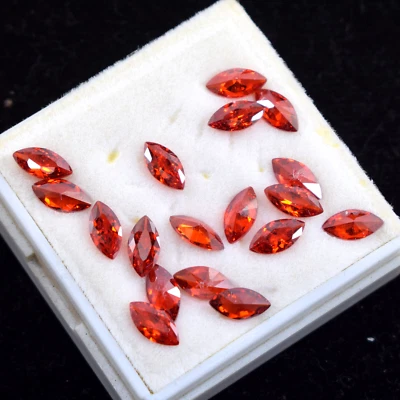 14.45 Ct Hessonite Garnet Gemstone Marqusie Loose Genuine Gemstone Lot 18Pieces - Image 1 of 4