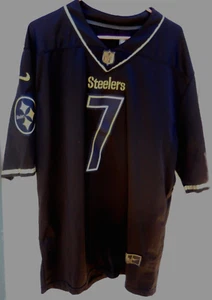PITTSBURGH STEELERS BEN ROETHLISBER #7 BLACK FOOTBALL JERSEY SZ XLRG (50) REEBOK - Picture 1 of 4