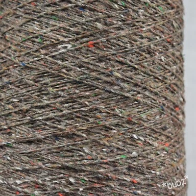 SOFT SILK MERINO WOOL DONEGAL TWEED STYLE 4 PLY YARN TUTTI FRUITI 250g CONE KNIT - Image 1 of 2