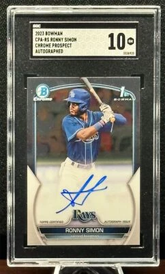 RONNY SIMON 2023 Bowman Chrome Rookie 1st Card RC Auto SGC 10 #CPA-RS Tampa Bay - Image 1 of 2