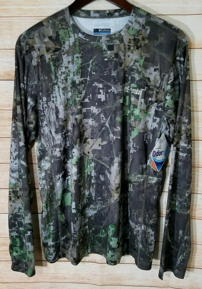 Columbia PHG Camouflage Hunting Shirt Men MEDIUM Trophy Rack LS Knit Omni Shield - Image 1 of 3