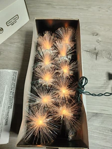 Hoferts Fiber Optic Christmas Lights Starburst MCM Vintage String of 10 - Picture 1 of 3
