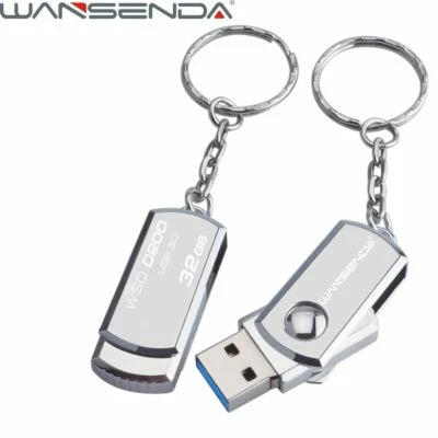 4Gb 8Gb 16Gb 32Gb 64Gb 128Gb 256Gb Stainless USB. 3.0 Flash Drive Stick Keychain - Image 1 of 4