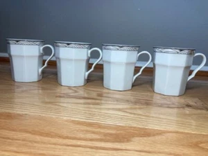 Studio Nova Y0031 Synthesis Coffee Mugs White 10 oz. SET OF 4 - Picture 1 of 14