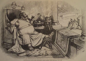 Grant as Caesar Catholicism Germany England 1875 Harper's Weekly - Picture 1 of 2