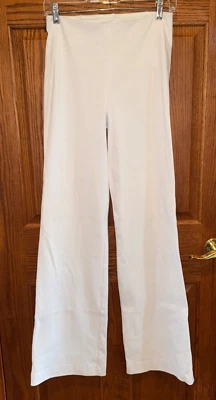 Pantalón vaquero Lysse Pull On acampanado pierna ancha blanco pequeño elástico tiro alto Foto 1 de 4