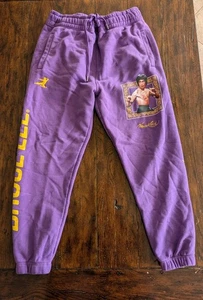 Pantalones de chándal Bruce Lee X Shoe Palace para hombre grandes púrpura amarillo firma - Imagen 1 de 14