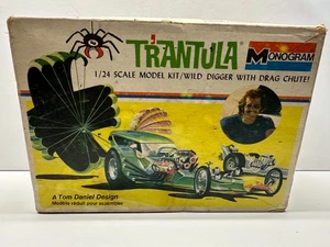 Monogram 1973 1:24 Scale Tom Daniel T'rantula Dragster Vintage Boxed Model Kit - Bild 1 von 10