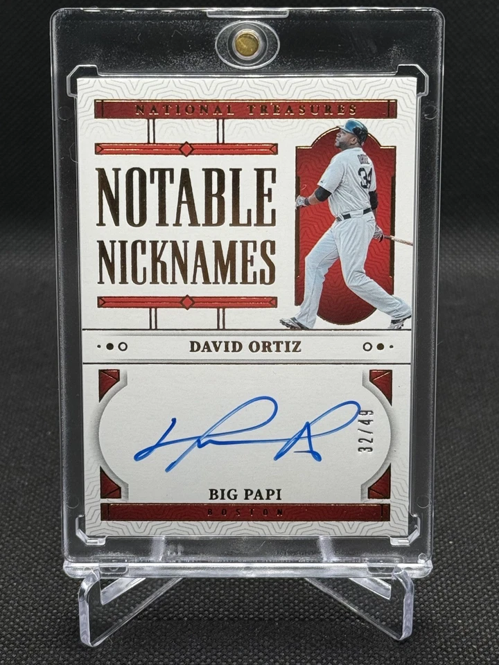 2024 Tesoros Nacionales David Ortiz Apodos Notables “Big Papi” Automático/49 RedSox Foto 1 de 1