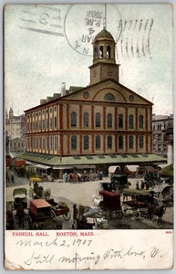 c1907 Postkarte Faneuil Hall Postkarte Vintage Boston Massachusetts MA Doane? - Bild 1 von 2