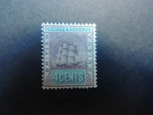 1889 British Guiana 4c dull purple & cobalt SG196 Mounted Mint - Picture 1 of 2