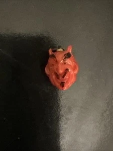 Vintage Devil Head Charm Rare Halloween Celluloid Cracker Jack - Picture 1 of 6