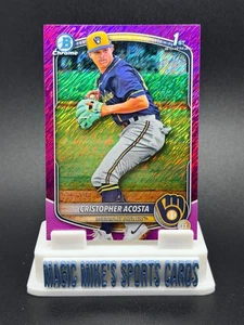 Cristopher Acosta 2025 Bowman Cromo 1° Rifrattore Fucsia Shimmer /199 #BCP-176 - Foto 1 di 2