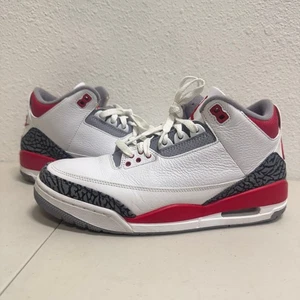Nike Air Jordan 3 Retro Mens 9.5 " Fire Red " 2022 White Black - Picture 1 of 20